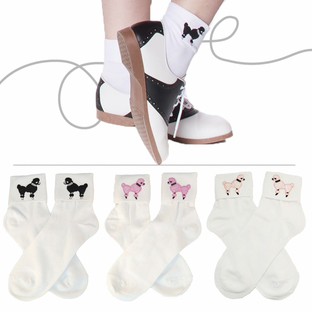 Hip Hop 50's Shop  Adult - 50's Bobby Socks w/ Poodle