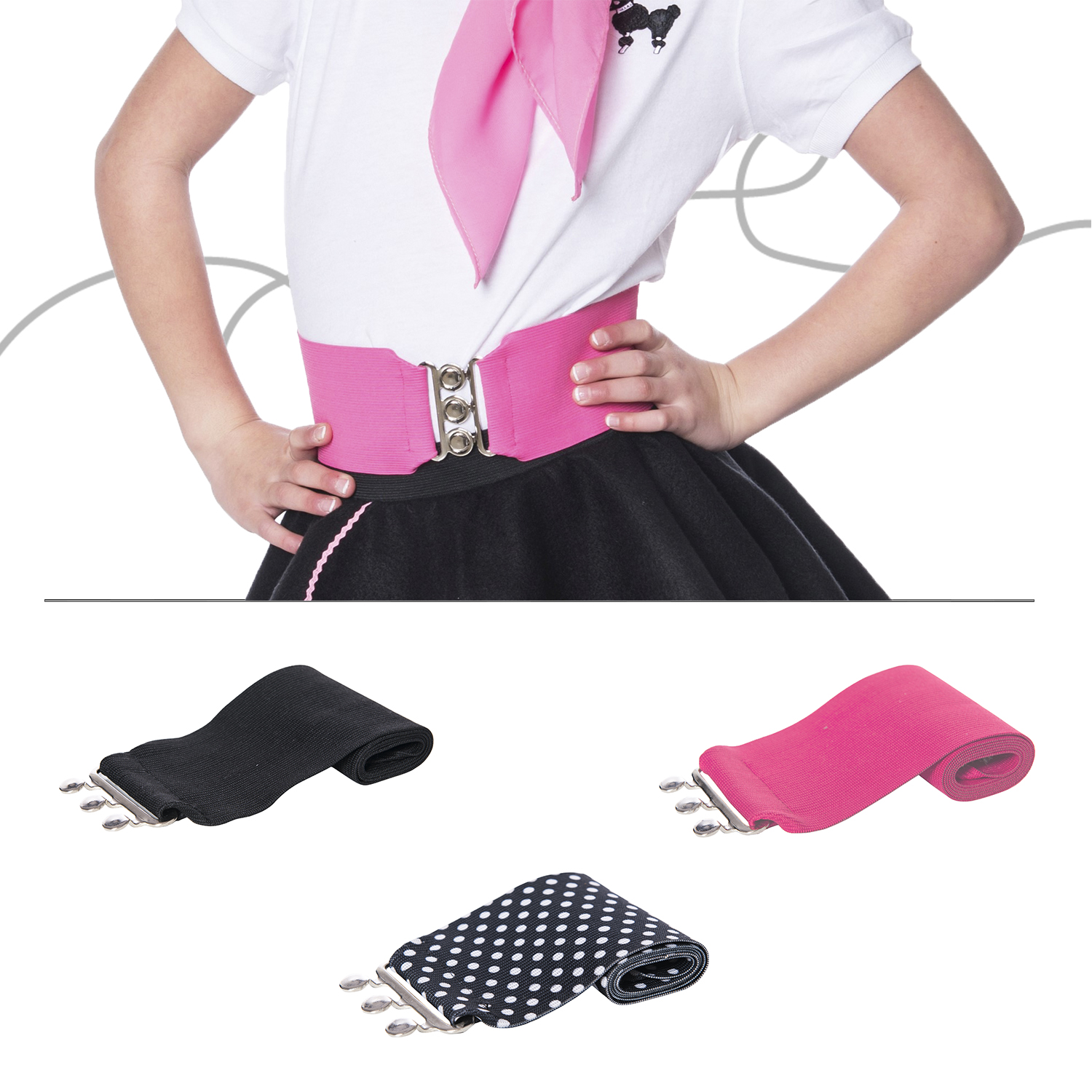 Hip Hop 50's Shop Child 50's Style Elastic Cinch Belt