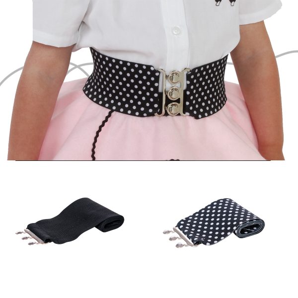 Sock Hop Poodle Skirt Costume Party Accessory 1950s 2.5" Toddler Cinch Belt 