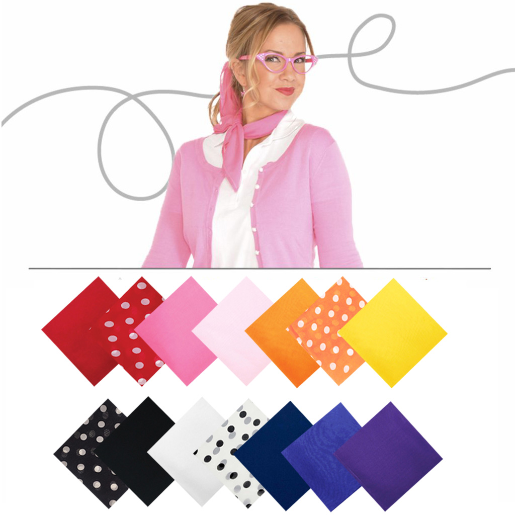50s Neck Scarf Adult Pink