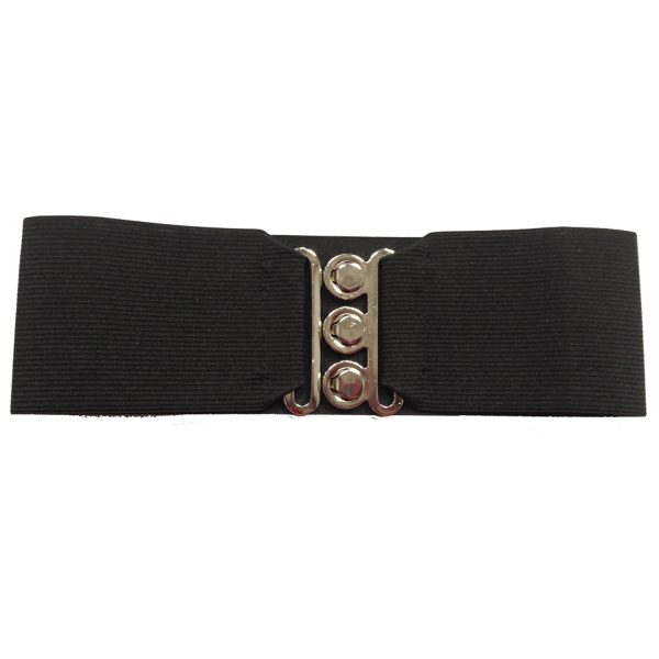 ELASTIC CLIP BELT- Pant Cinch Clip Belt- Black White Kids Belt